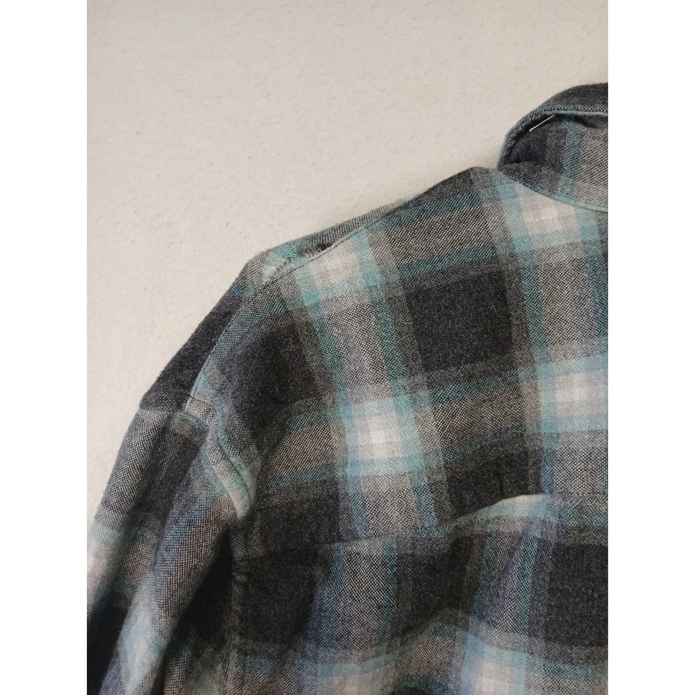 Pendleton‎ cotton flannel button up mens large -Flaw